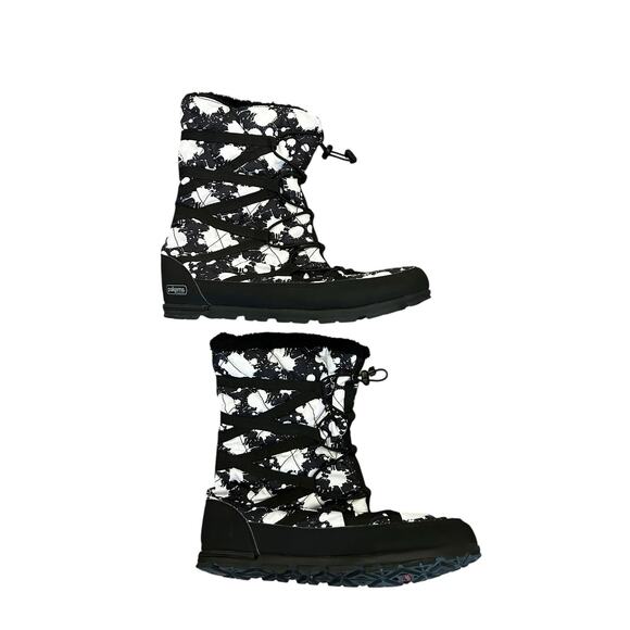Pakems Women’s Lightweight Packable Ski Winter Boots Mid Calf- Cortina Paint - Picture 4 of 7